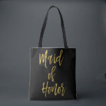 Maid of Honor Gold Trouwtas Tote Bag<br><div class="desc">Maid of Honor Gold Wedding Bag is de perfecte bruidstas om mee te reizen naar een bestemming bruiloft.</div>