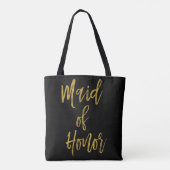 Maid of Honor Gold Trouwtas Tote Bag (Achterkant)