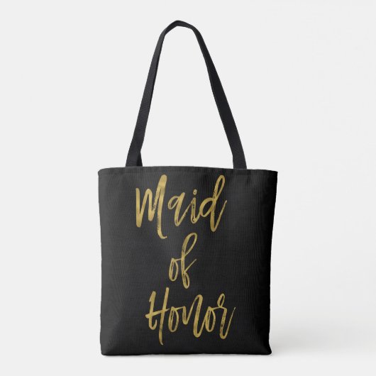 Maid of Honor Gold Trouwtas Tote Bag (Achterkant)