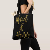 Maid of Honor Gold Trouwtas Tote Bag (Dichtbij)
