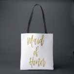 Maid of Honor Gold Trouwtas Tote Bag<br><div class="desc">Maid of Honor Gold Wedding Bag is de perfecte bruidstas om mee te reizen naar een bestemming bruiloft.</div>