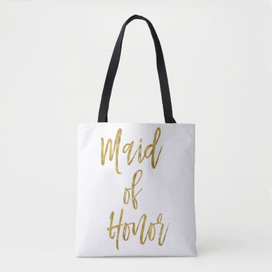 Maid of Honor Gold Trouwtas Tote Bag (Voorkant)
