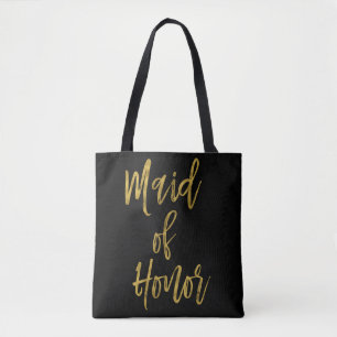 Maid of Honor Gold Wedding Bag Tote Bag