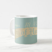 Maid of Honor Golden Blue Wedding Koffiemok (Voorkant links)