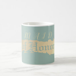 Maid of Honor Golden Blue Wedding Koffiemok
