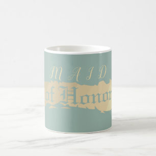 Maid of Honor Golden Blue Wedding Koffiemok