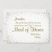 Maid of Honor | GoudConfetti Kaart (Voorkant)