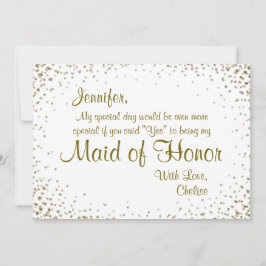 Maid of Honor | GoudConfetti Kaart