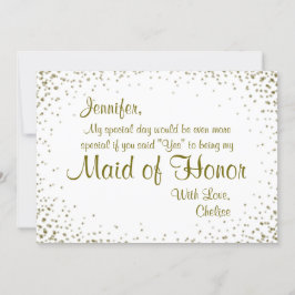 Maid of Honor | GoudConfetti Kaart
