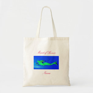 Maid of Honor green mermaid Tote Bag