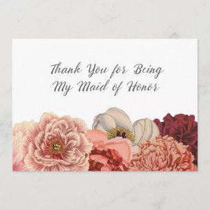 Maid of Honor Hartelijk dank Bedankkaart