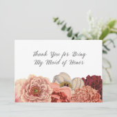 Maid of Honor Hartelijk dank Bedankkaart (Staand voorkant)