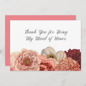 Maid of Honor Hartelijk dank Bedankkaart (Voorkant / Achterkant)