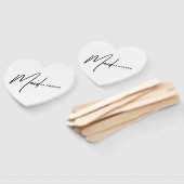 "Maid of Honor" Hartvormige Elegante Gift Handwaaier (Niet-gemonteerd)