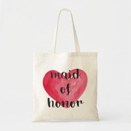 Maid of Honor Heart Canvas tas