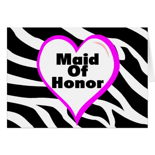 Maid of Honor (Heart Zebra Stripes) (Voorkant Horizontaal)