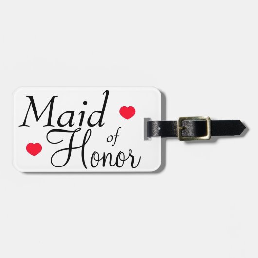 Maid of Honor Hearts Bagagelabel (Voorkant horizontaal)