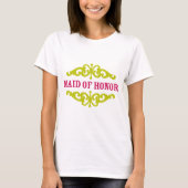 Maid of Honor (Hot Pink en Chartreuse) T-shirt (Voorkant)