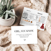 Maid of Honor info kaart bruidsvoorstel Kaart