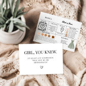 Maid of Honor info kaart bruidsvoorstel Kaart