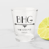 Maid of Honor Initialen Shot Glas (Voorkant)