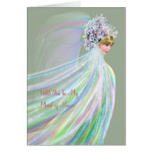 Maid of Honor Invitation with Fantasy Bride (Voorkant)