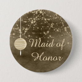 Maid of Honor Ivory Lantern Ronde Button 7,6 Cm