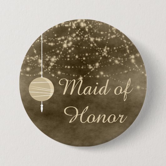 Maid of Honor Ivory Lantern Ronde Button 7,6 Cm (Voorkant)