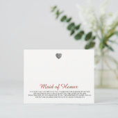 Maid of Honor Jewelry Sjabloon Briefkaart (Staand voorkant)