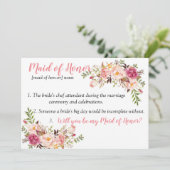Maid of Honor Kaart (Staand voorkant)