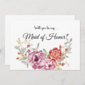 Maid of Honor Kaart (Voorkant / Achterkant)