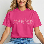 Maid of Honor Kalligrafie Hot Pink Bach T-shirt