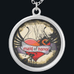 Maid of Honor Ketting Grunge Burnt Perkament<br><div class="desc">De Kettingen van Keepasje kiezen of Zilver Geplaatste Goudafwerking of Sterling Zilveren Unieke Aangepaste Aangepaste Aangepaste Aangepaste Aangepaste Aangepaste Aangepaste Aangepaste Aangepaste Aangepaste Aangepaste Aankomst voor kerstcadeau Wedding Wedding Party Kettingen - om achtergrondkleur te wijzigen - klik op Aanpassen - kies het laatste gereedschap in het keuzemenu en kies uit...</div>