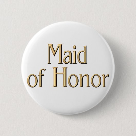 Maid of Honor-knop Ronde Button 5,7 Cm (Voorkant)