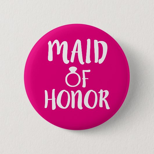 Maid of Honor-knop Ronde Button 5,7 Cm (Voorkant)