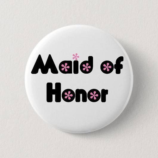 Maid of Honor-knop Ronde Button 5,7 Cm (Voorkant)