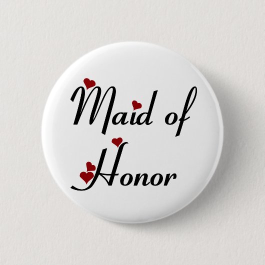 Maid of Honor-knop Ronde Button 5,7 Cm (Voorkant)