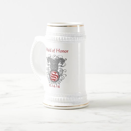 Maid of Honor:  leeuw uit de middeleeuwen Bierpul (Voorkant links)
