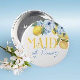 Maid of Honor Lemon Vrijgezellenfeest Pin op de Bu Ronde Button 5,7 Cm