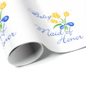 Maid of Honor met gele Tulips Cadeaupapier (Rol Hoek)