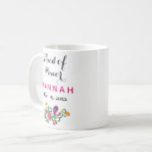 Maid of Honor Modern Typography Script Wedding Koffiemok (Voorkant links)