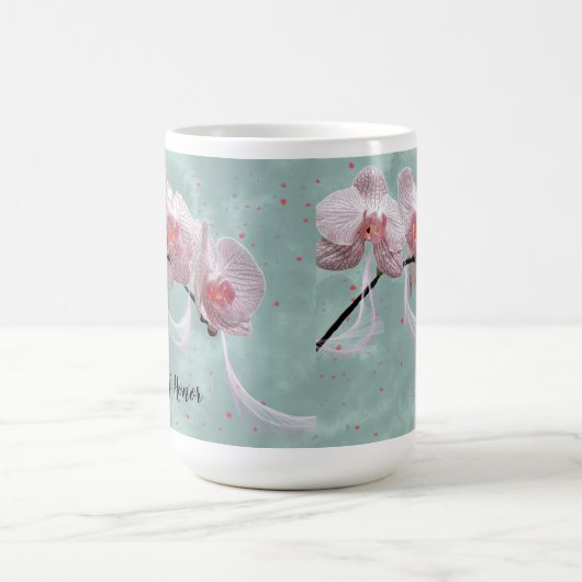 Maid of Honor Mok Pink Orchids Green Background (Center)