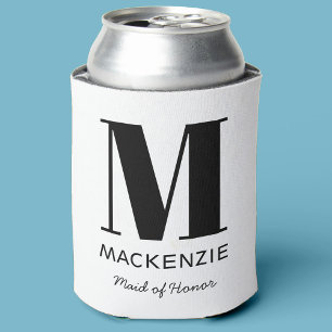 Maid of Honor Monogram Name Blikjeskoeler