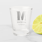 Maid of Honor Monogram Name Shot Glass Glas (Achterkant)