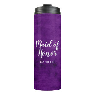 Maid of Honor Monogrammed Bridal Wedding Party Thermosbeker