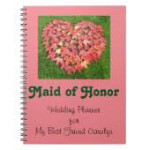 Maid of Honor notebooks Wedding Planner custom Notitieboek (Voorkant)