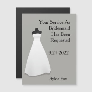 Maid of Honor of Bridesmaid Reminder Magnetische Uitnodiging