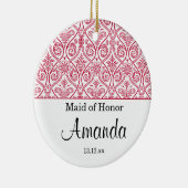 Maid of Honor ornament bruiloft gunst - rode elega (Rechts)