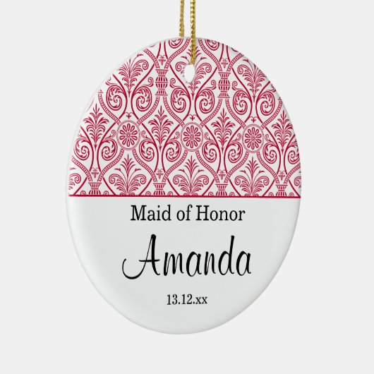 Maid of Honor ornament bruiloft gunst - rode elega (Rechts)