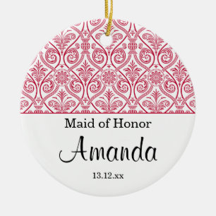 Maid of Honor ornament bruiloft gunst - rode elega